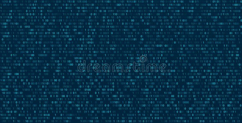 Matrix abstract background with binary numbers futuristic background with code or data vector matrix wallpaper stock vector