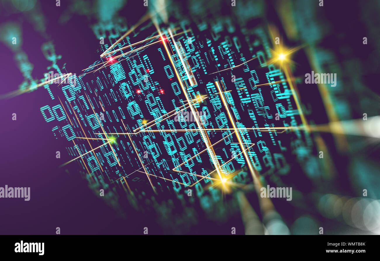 Wallpaper of binary code concept pattern and big data structurenet and source codeabstract background of technology science and cloud puter stock photo