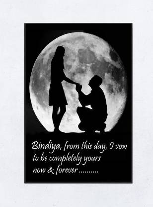 Bindiya love romantic valentine proposal quotes framed poster paper print