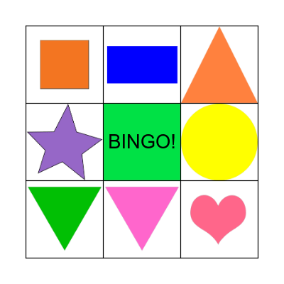 Shapes bingo cards