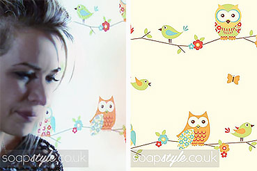 Owl wallpaper for bedroom or nursery