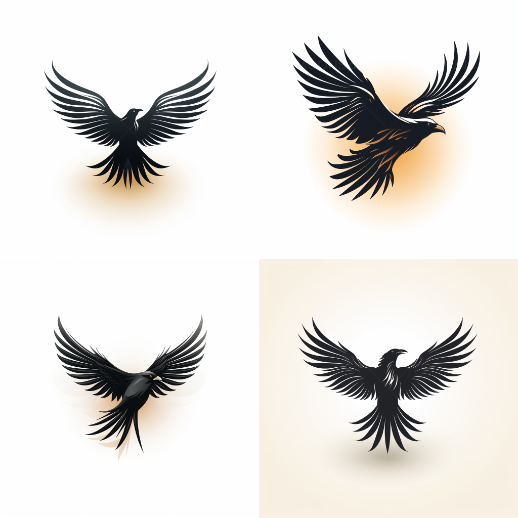 Free photo prompt flying crow tattoo design ð perfect for your ink inspiration