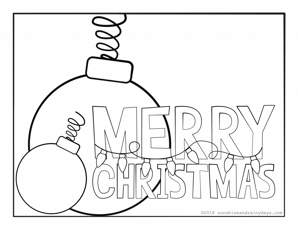 Christmas coloring page