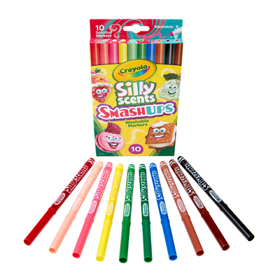 Crayola silly scents smash ups broad line washable scented markers per pack packs