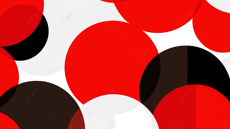 Dynamic geometric design vibrant red and black overlapping circles for fashion fabric and wallpaper background seamless texture seamless geometric repeat pattern background image and wallpaper for free download