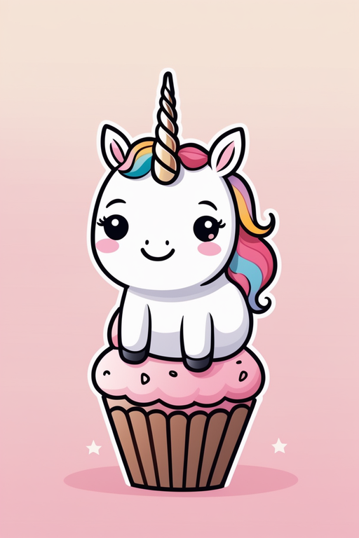 A unicorn pooping cupcakes