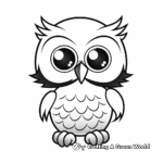 Finished owl coloring pages