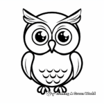 Finished owl coloring pages