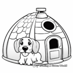 Dog house coloring pages