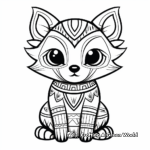 Cute fox coloring pages