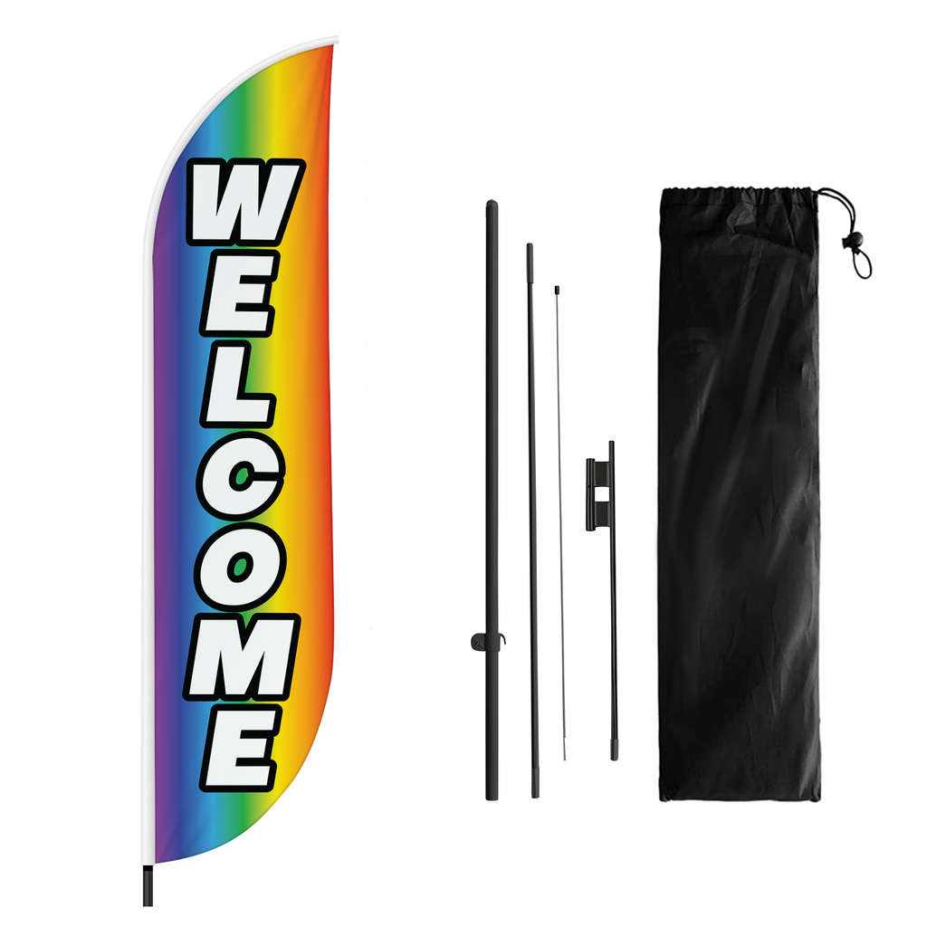 Wele feather flag swooper flag