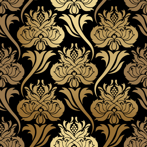 Download black and gold damask wallpaper Bhmpics