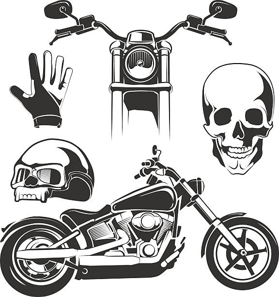 Black and white motorcycle stock photos pictures royalty