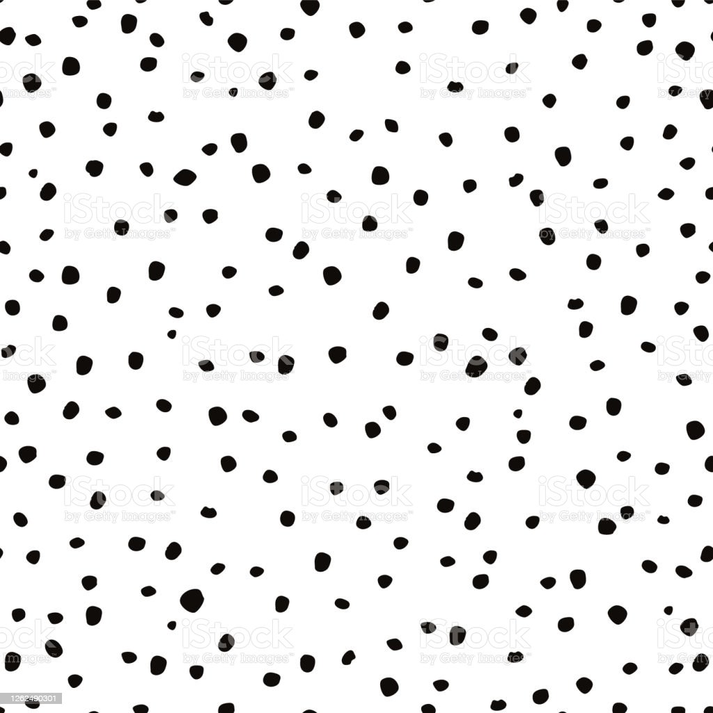 Polka Dot Seamless Pattern on White Background Stock Vector