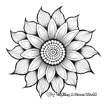 Mandala flower coloring pages