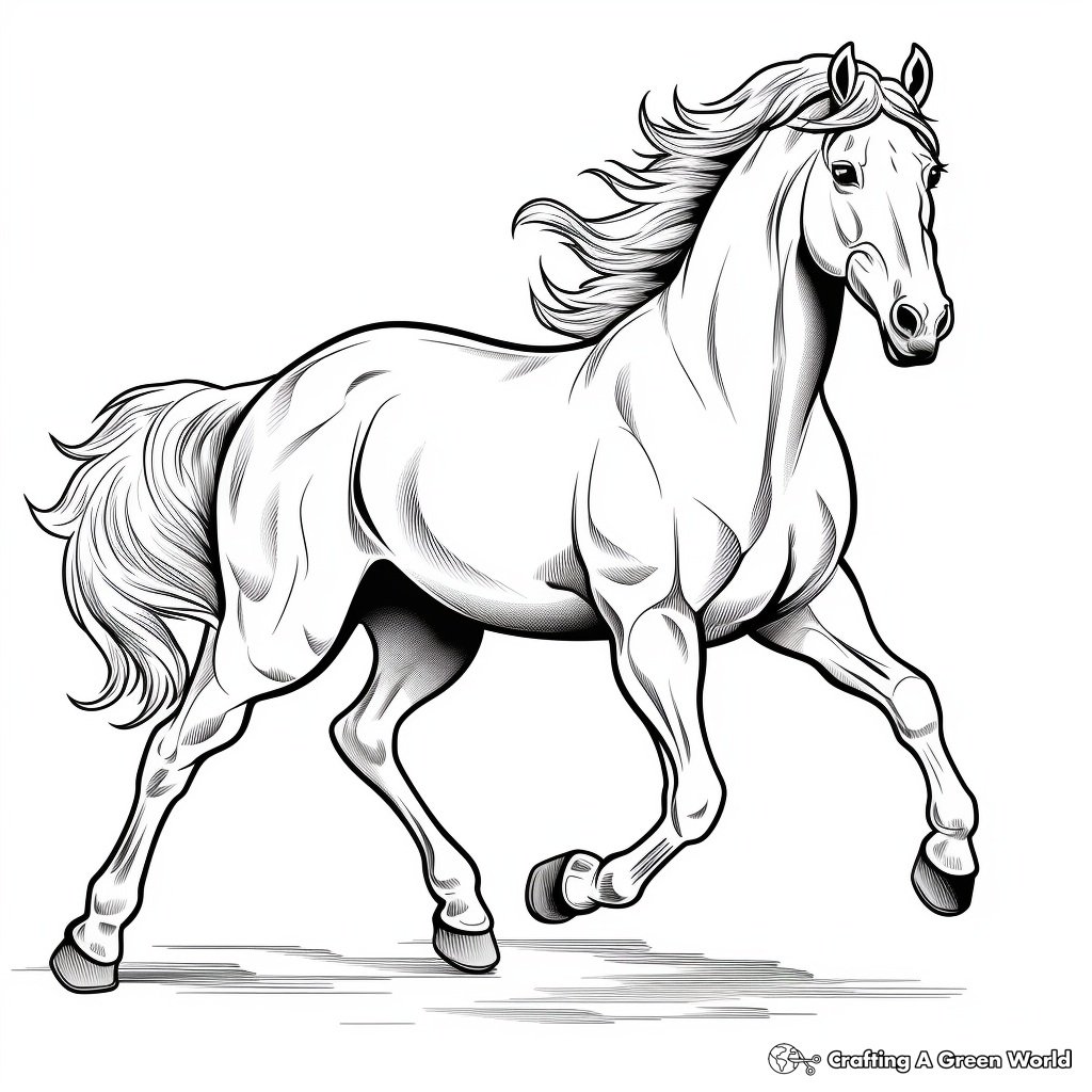 Mustang horse coloring pages