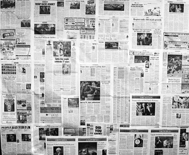 Black And White Newspaper Wallpaper