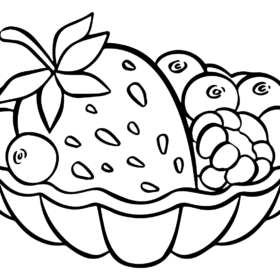 Fruits coloring pages printable for free download