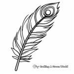 Peacock feather coloring pages