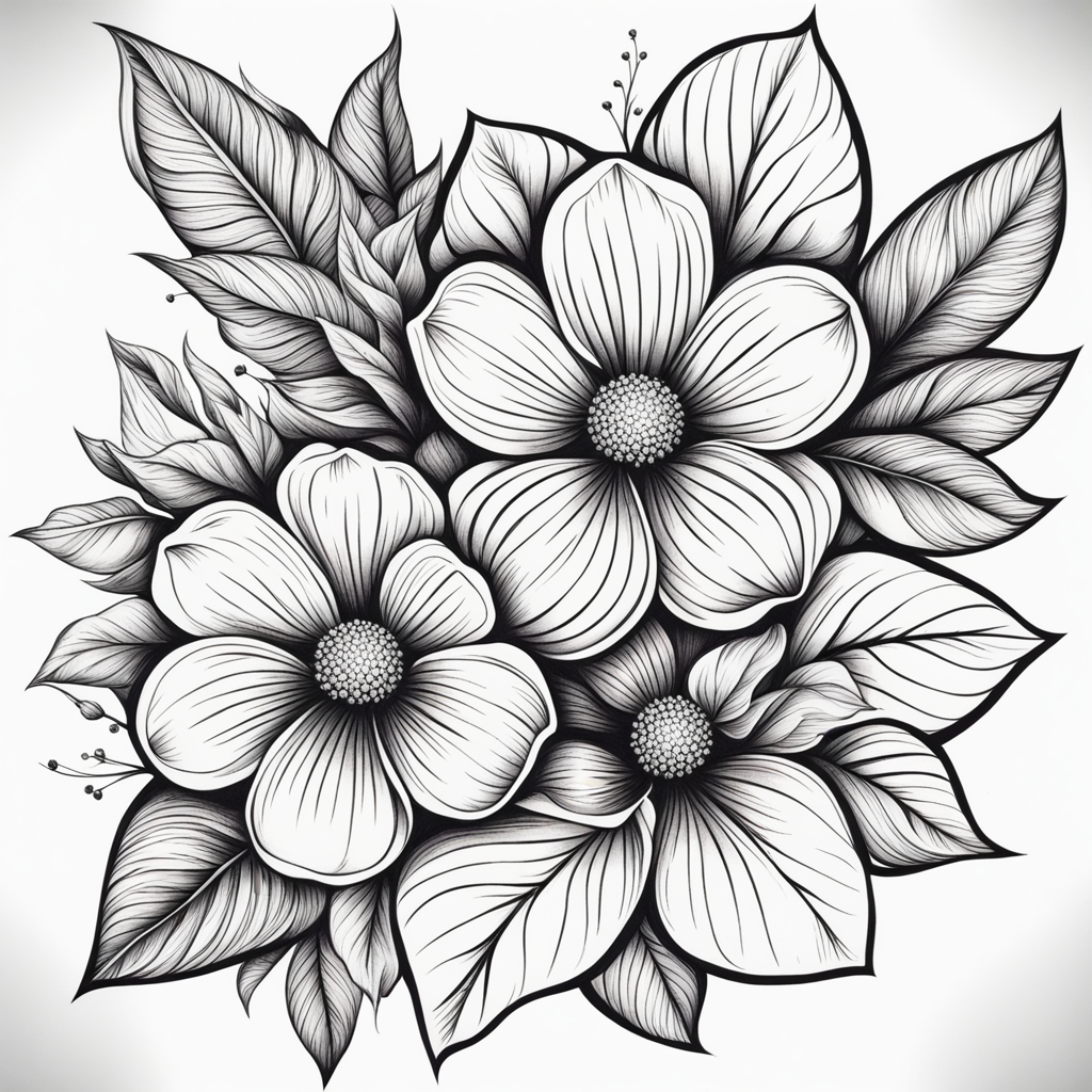 Flower drawing is beautiful