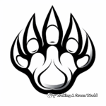 Bear paw coloring pages