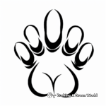 Bear paw coloring pages