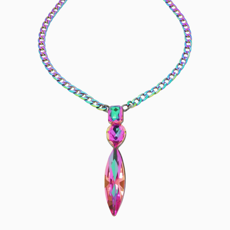 Three crystal drop necklace â butler wilson