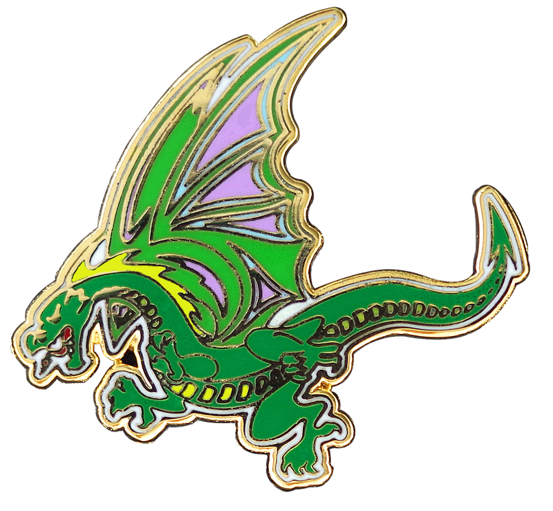 Dragon enamel pin â peter pauper press