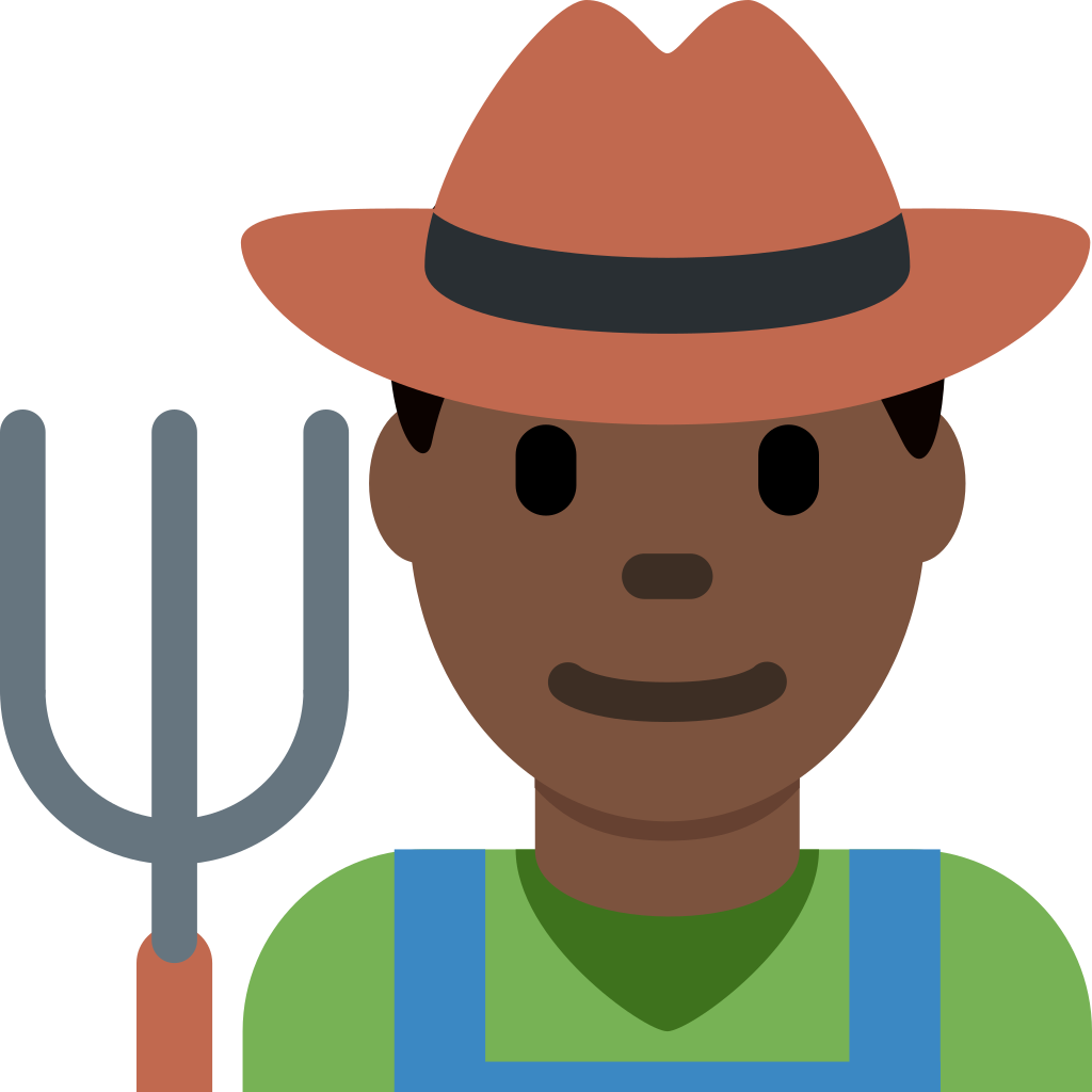 Ððð man farmer dark skin tone emoji