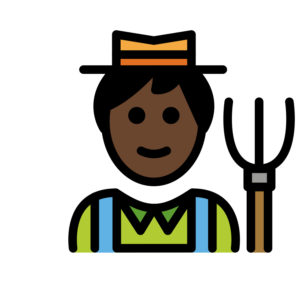 Ððð man farmer dark skin tone emoji