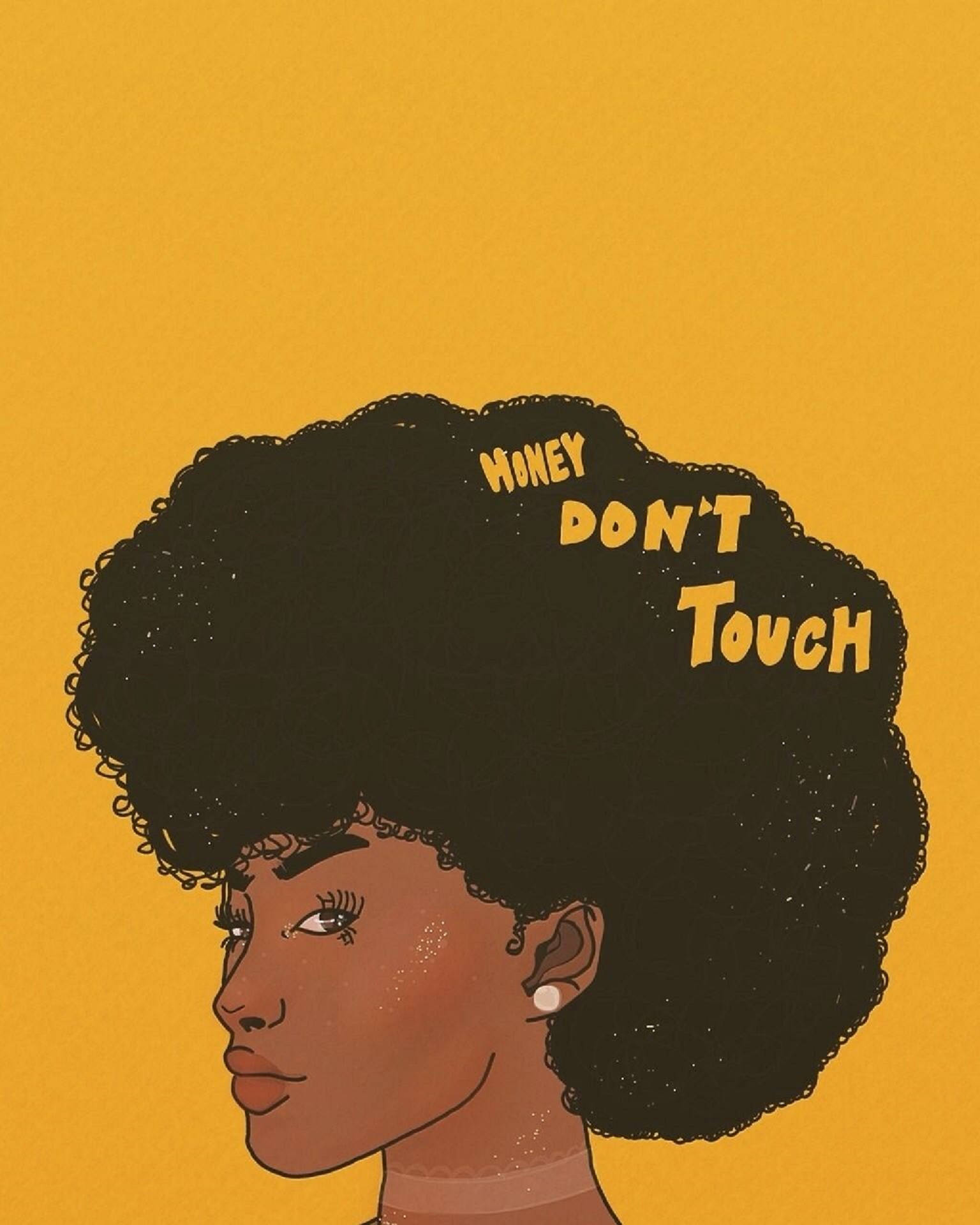 Download dont touch cute black girl wallpaper