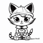 Cat kid coloring pages