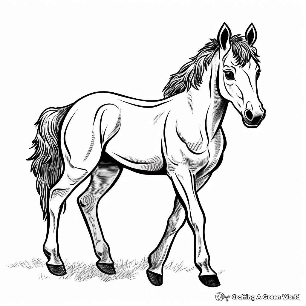 Mustang horse coloring pages