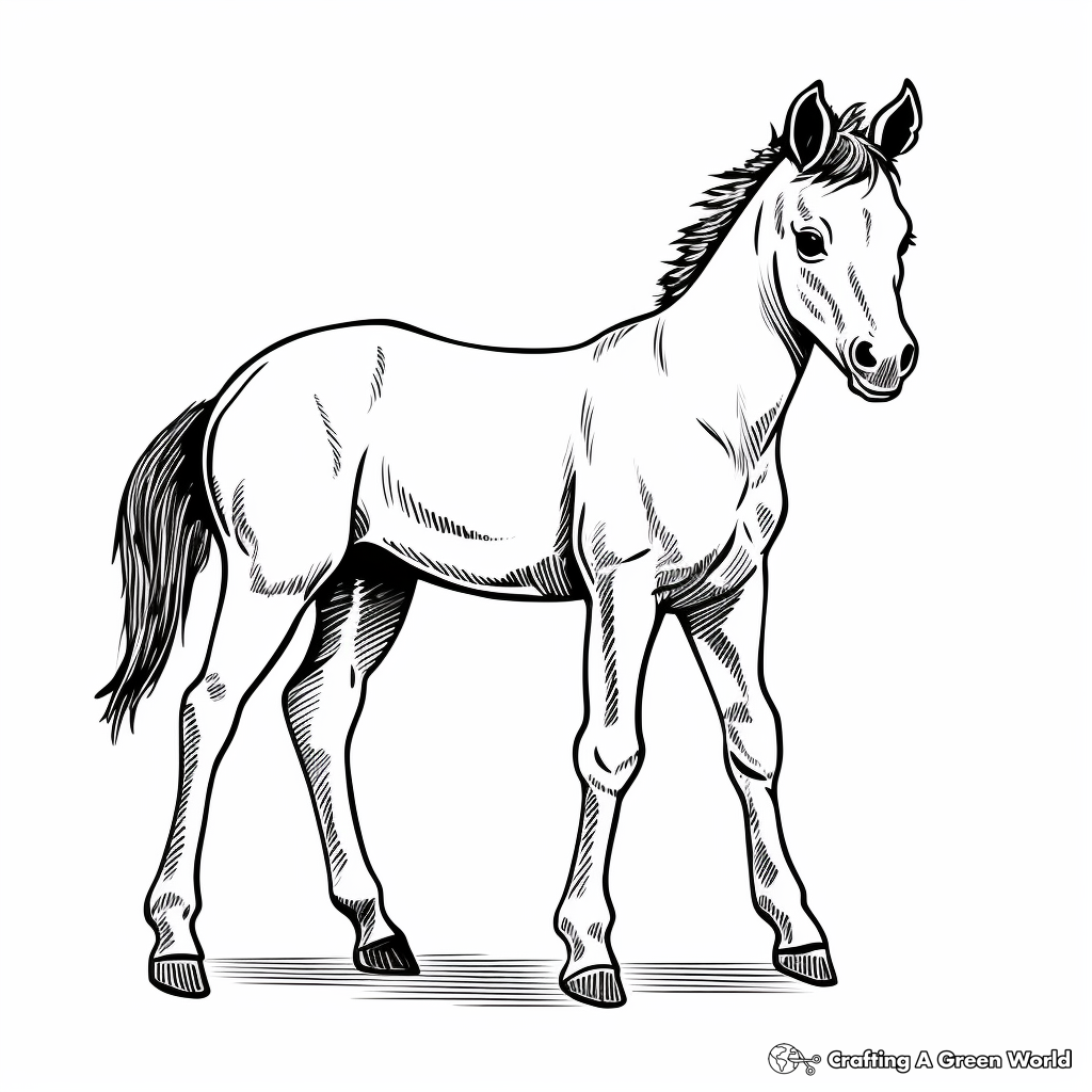 Mustang horse coloring pages