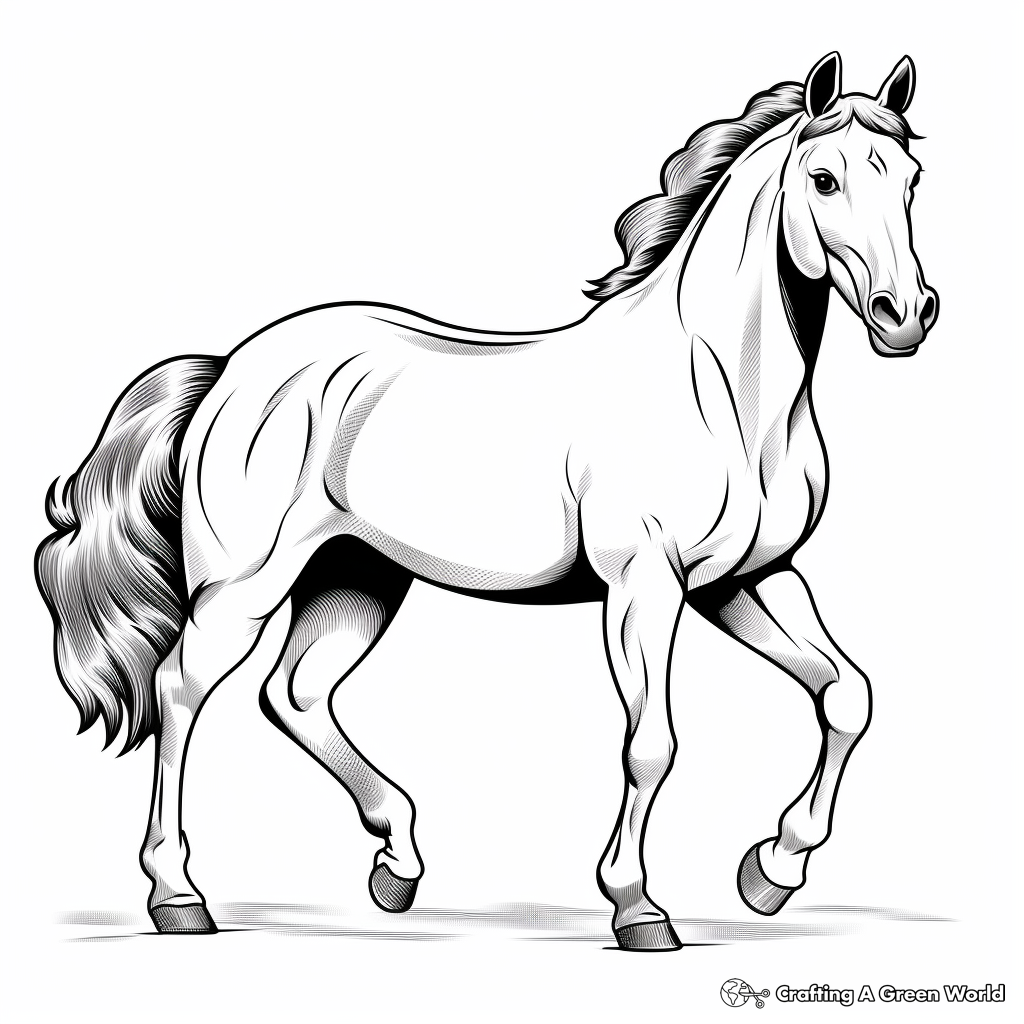 Mustang horse coloring pages