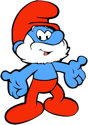 Papa smurf vinyl decal laptop sticker