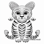 Cat bee coloring pages