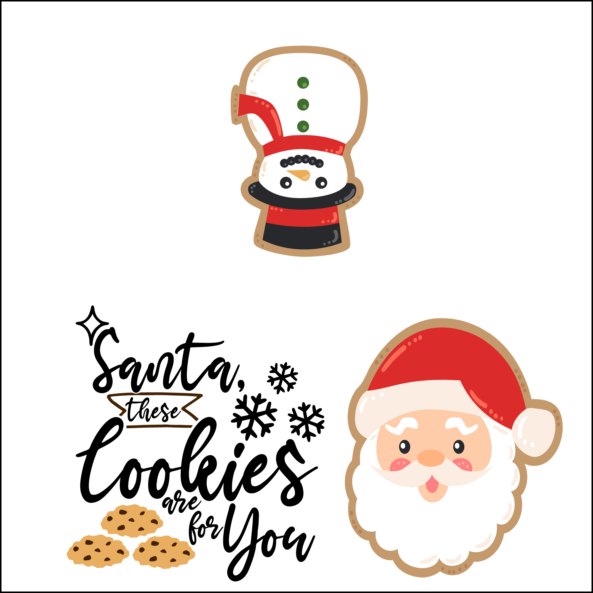 Cookies for santa signs