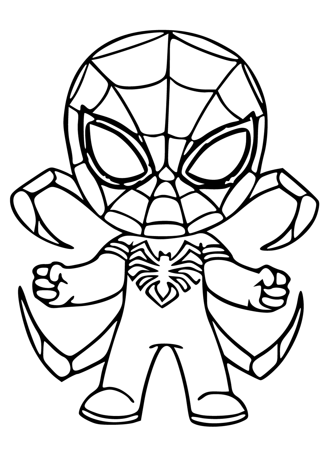 Free printable spiderman claws coloring page for adults and kids