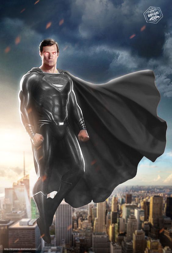 Jl superman black suit by bryanzapdeviantart on deviantart superman black suit black superman superman cavill