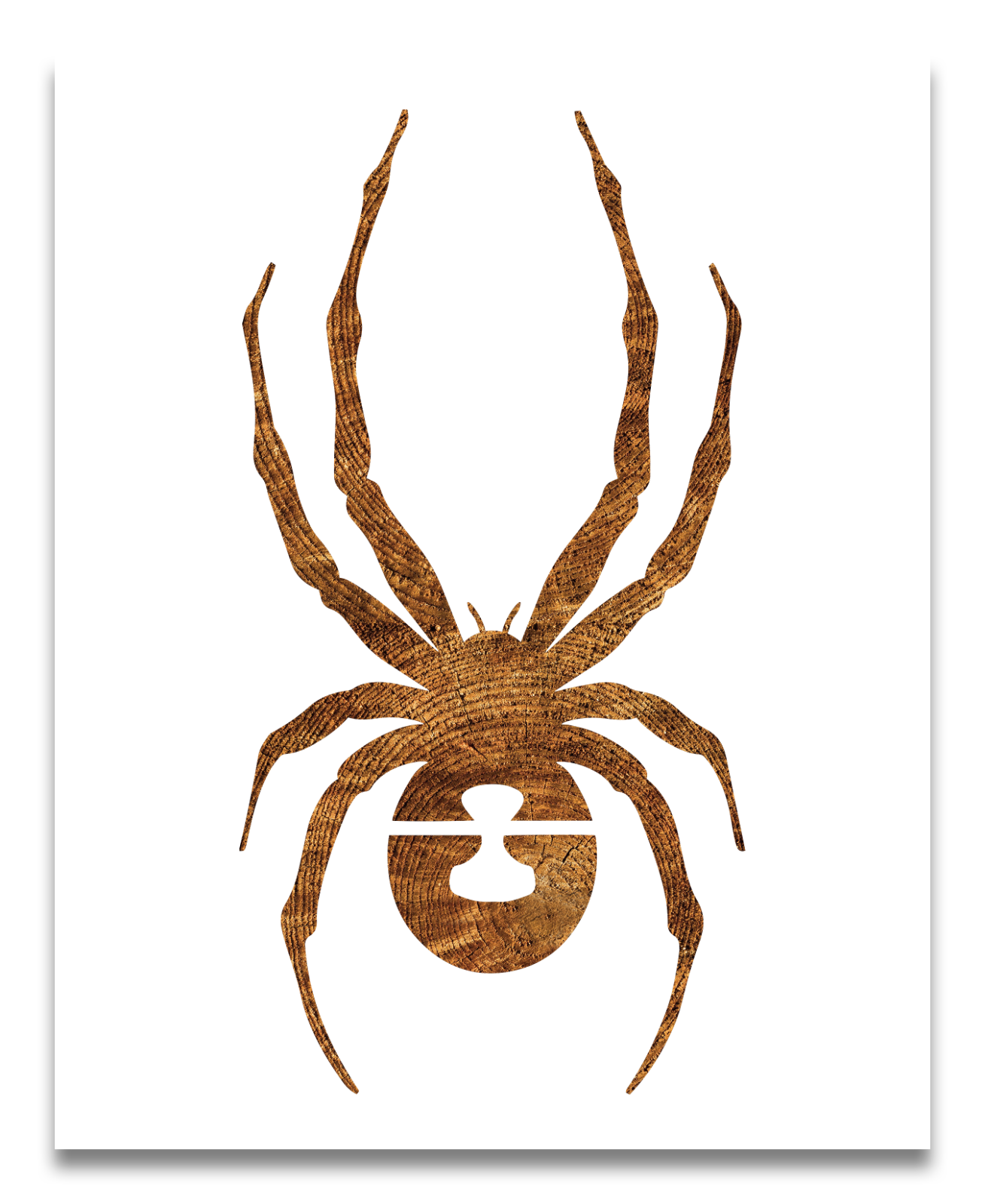 Black widow spider stencil