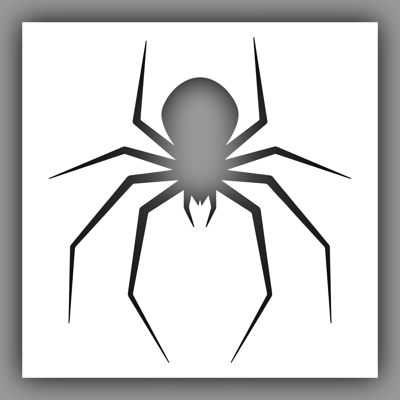 Spider black widow halloween stencil reusable plastic sizes
