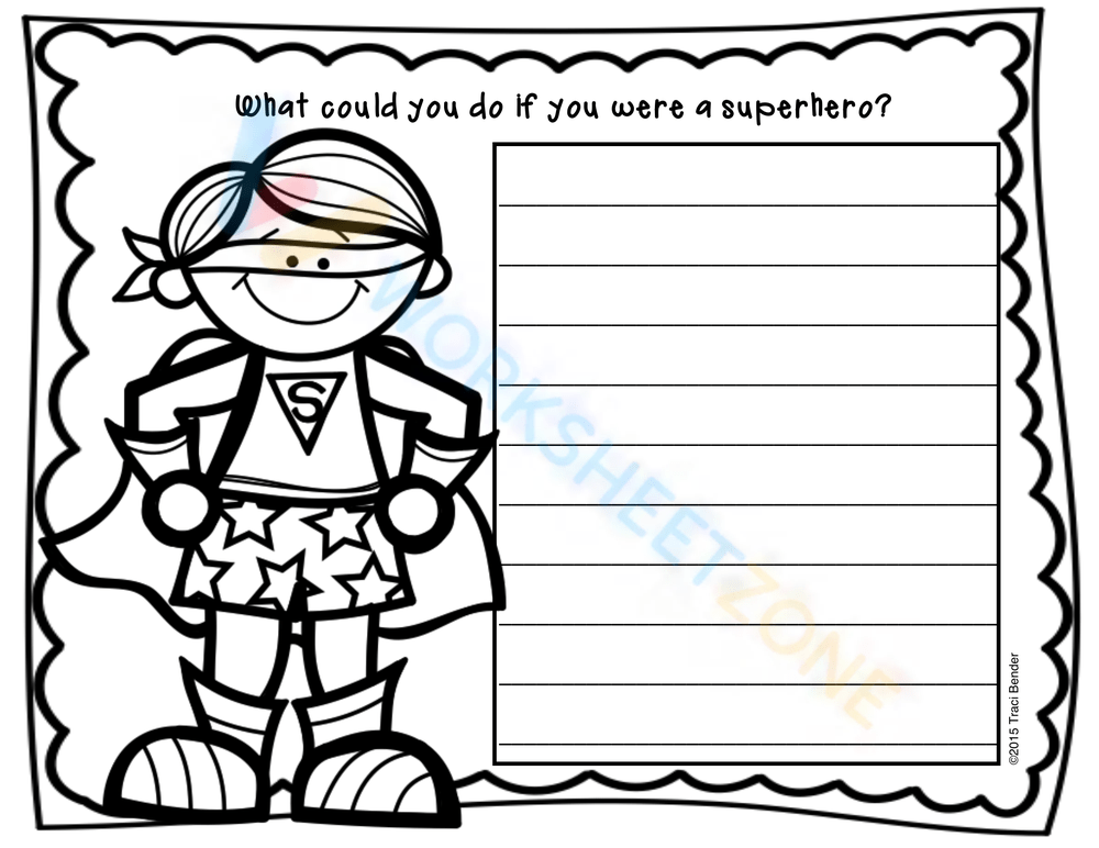 Super hero worksheet collection for teaching learning