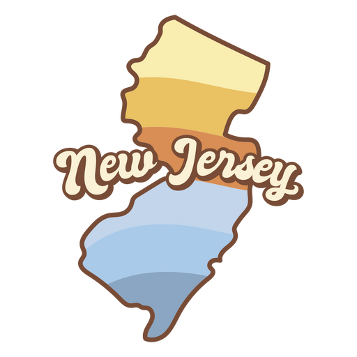 New jersey state stroke map png svg design for t