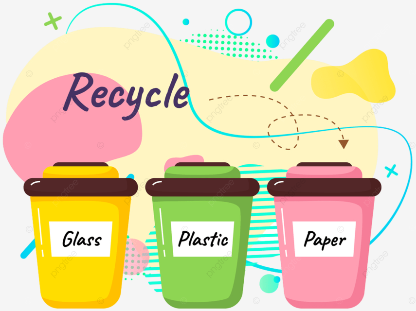 Recycle garbage can clipart transparent background garbage sorting recycling environment container blue planet clean png image for free download