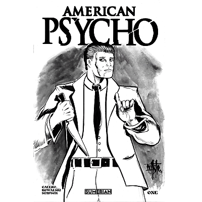 American psycho blank sketch cover variant ic w original dave castr art