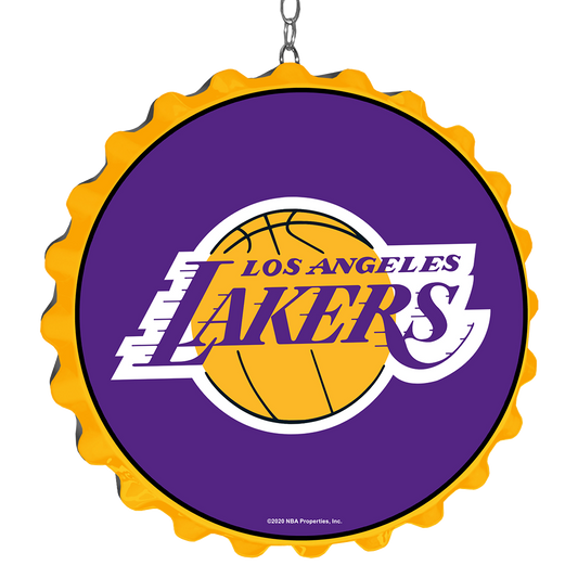 Los angeles lakers bottle cap wall sign â