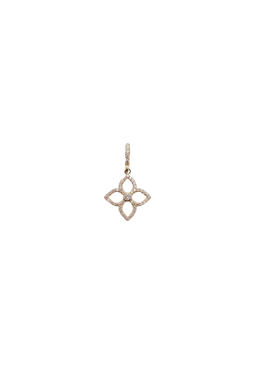 Cz four leaf clover pendant k â j