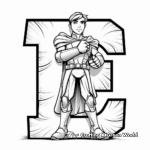 Letter e coloring pages