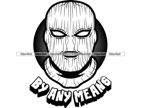 By any means gangster hustle ski mask trap plug savage grind street swag gang thug demon art hustling tattoo design jpg png svg cut file